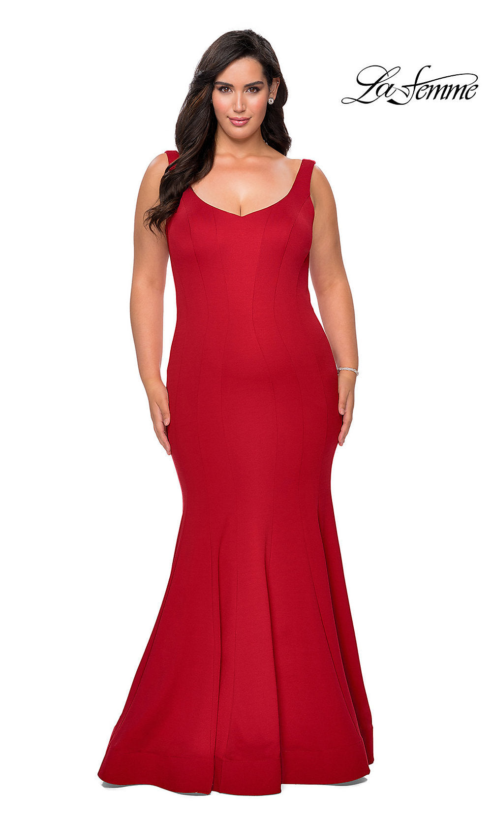 La Femme-Sexy Plus-Size Mermaid Formal Dress by La Femme